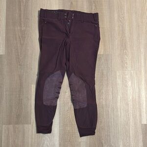 Ariat Elite dark purple Riding Pants with Knee Patches